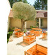 Table basse de jardin gonflable YOKO EKO en bois et TPU - Mojow Design