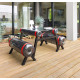 Table de jardin gonflable ZIBA 4 personnes en aluminium et PVC - Mojow Design