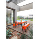 Table de jardin gonflable ZIBA 6 personnes en aluminium et PVC - Mojow Design