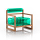 Fauteuil de jardin gonflable YOKO EKO en bois et TPU - Mojow Design