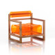 Fauteuil de jardin gonflable YOKO EKO en bois et TPU - Mojow Design
