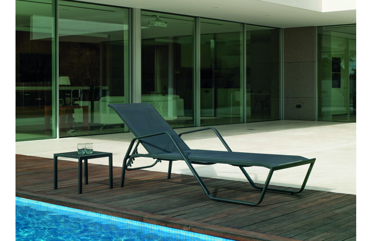 Bain de soleil IMPERIAL en aluminium et textilène- Hevea Bain de soleil IMPERIAL en aluminium et textilène- Hevea
