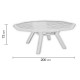 Table à manger COPACABANA 8 personnes octogonale en aluminium-Hevea