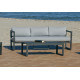 Salon de jardin MONTANA 7 personnes en aluminium et DRALON-Hevea