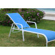 Bain de soleil COSTABLANCA en aluminium et TEXTILENE - Hevea