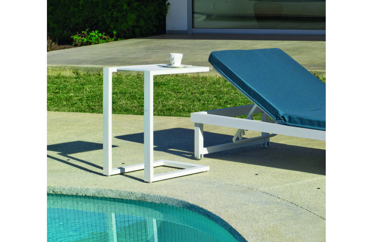 Table basse ALHAMA en aluminium-Hevea