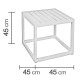 Table basse ALBA en aluminium-Hevea