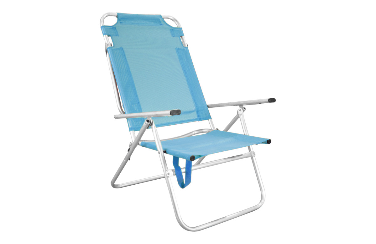 Grand Fauteuil pliant BORA en aluminium et textilène-Hevea Grand Fauteuil pliant BORA en aluminium et textilène-Hevea