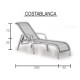 Bain de soleil COSTABLANCA en aluminium et TEXTILENE - Hevea