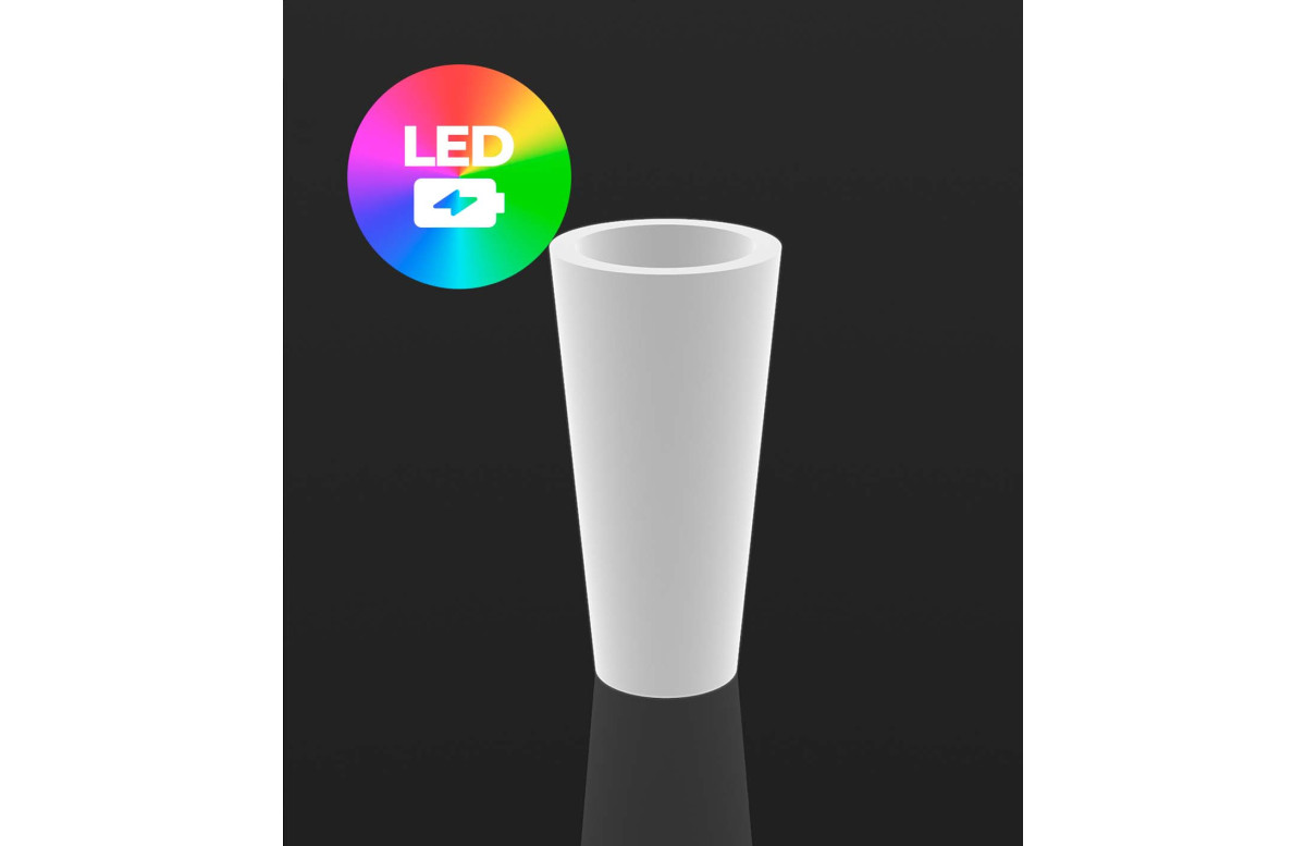Pot de fleur 60x60x120 STUDIO PLANTERS Led RGBW et batterie par Studio Vondom - Vondom Pot de fleur 60x60x120 STUDIO PLANTERS Led RGBW et batterie par Studio Vondom - Vondom