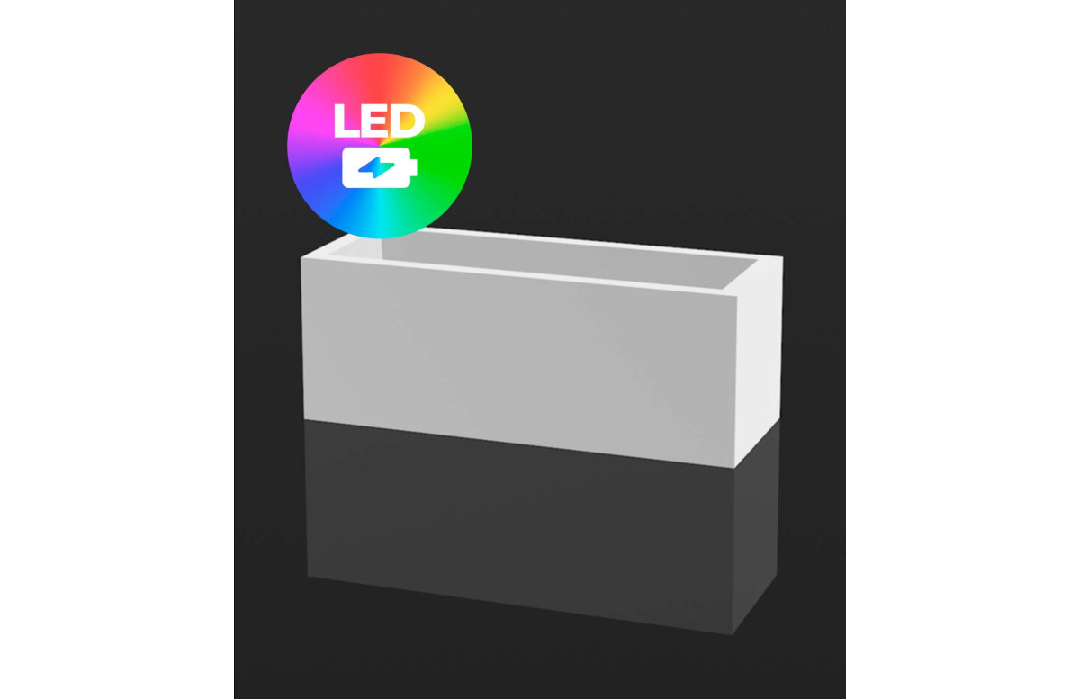 Pot de fleur 40x100x40 STUDIO PLANTERS Led RGBW et batterie par Studio Vondom - Vondom Pot de fleur 40x100x40 STUDIO PLANTERS Led RGBW et batterie par Studio Vondom - Vondom