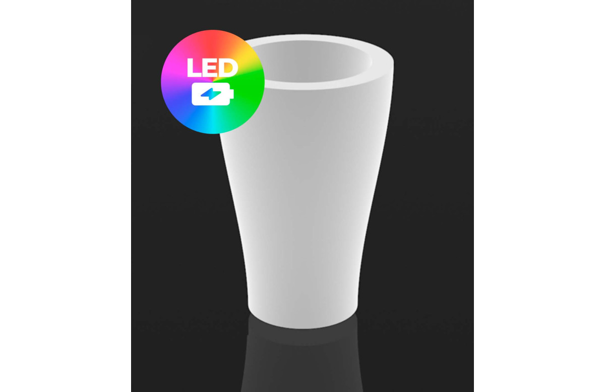 Pot de fleur 55x55x100 STUDIO PLANTERS Led RGBW et batterie par Studio Vondom - Vondom
