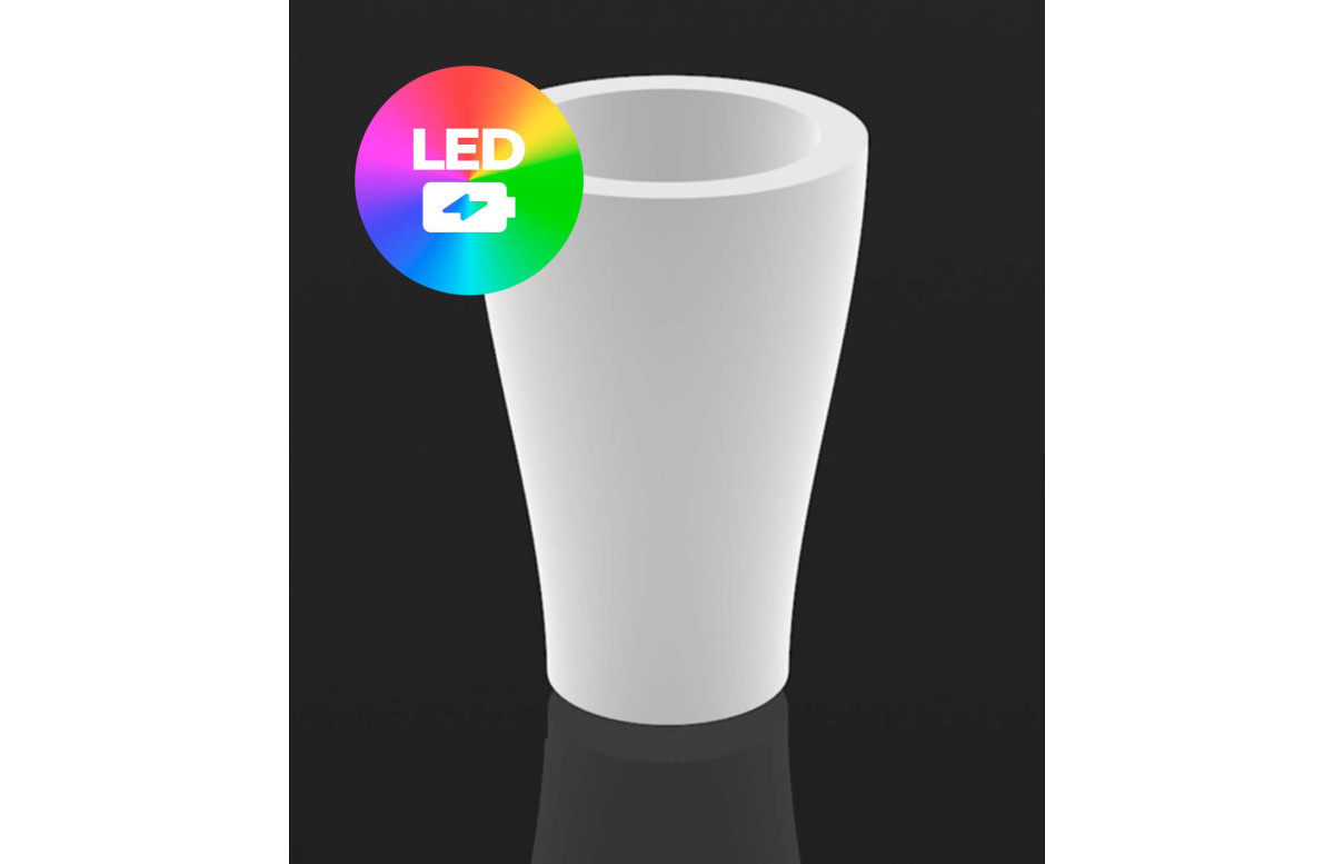 Pot de fleur 65x65x120 STUDIO PLANTERS Led RGBW et batterie par Studio Vondom - Vondom