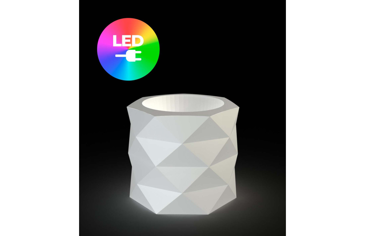 Pot de fleur 60x60x50 MARQUIS Led RGBW et cable par JM Ferrero - Vondom Pot de fleur 60x60x50 MARQUIS Led RGBW et cable par JM Ferrero - Vondom