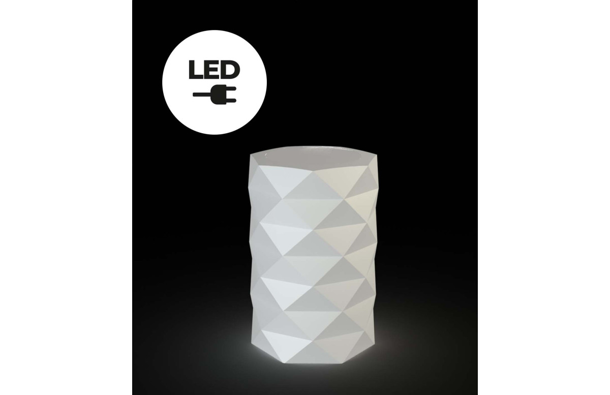 Pot de fleur 40x40x60 MARQUIS led blanc par JM Ferrero - Vondom Pot de fleur 40x40x60 MARQUIS led blanc par JM Ferrero - Vondom