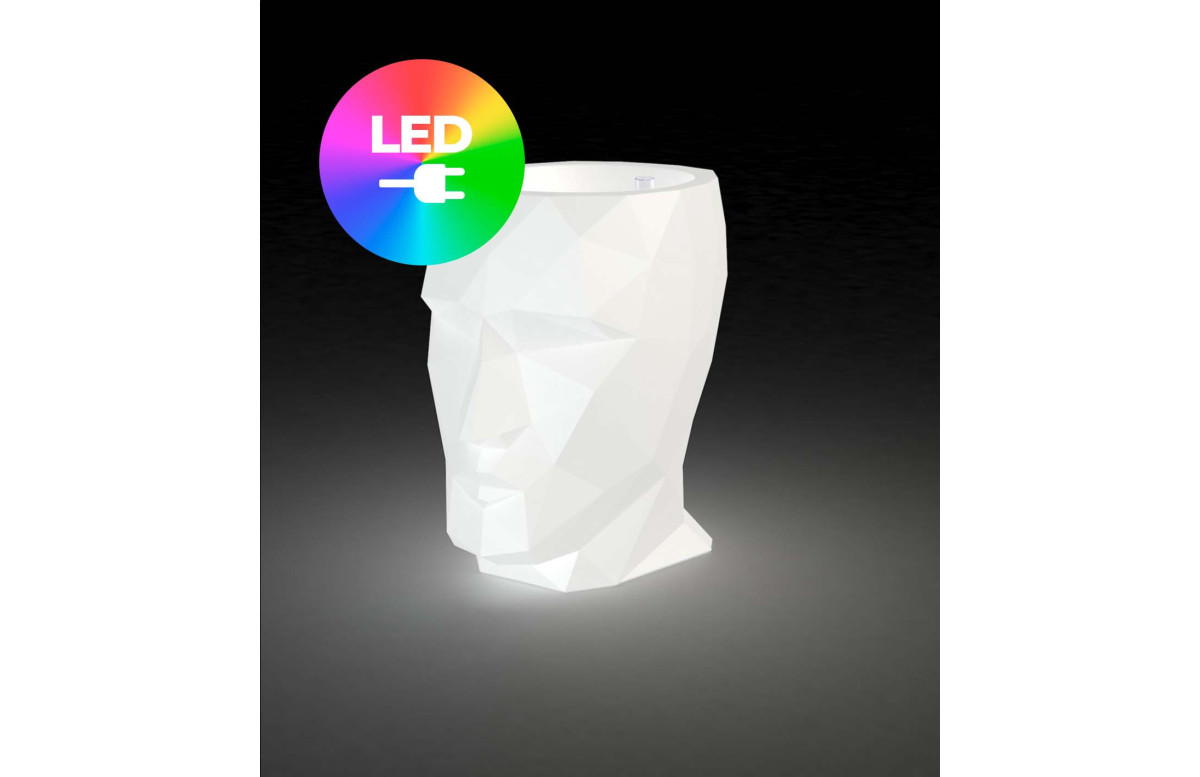 Pot de fleur 70x96x100 ADAN Led RGBW et cable par Teresa Sapey - Vondom Pot de fleur 70x96x100 ADAN Led RGBW et cable par Teresa Sapey - Vondom