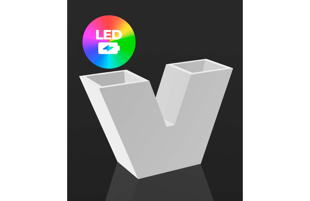 Pot de fleur 40x120x80 STUDIO PLANTERS Led RGBW et batterie par Studio Vondom - Vondom Pot de fleur 40x120x80 STUDIO PLANTERS Led RGBW et batterie par Studio Vondom - Vondom