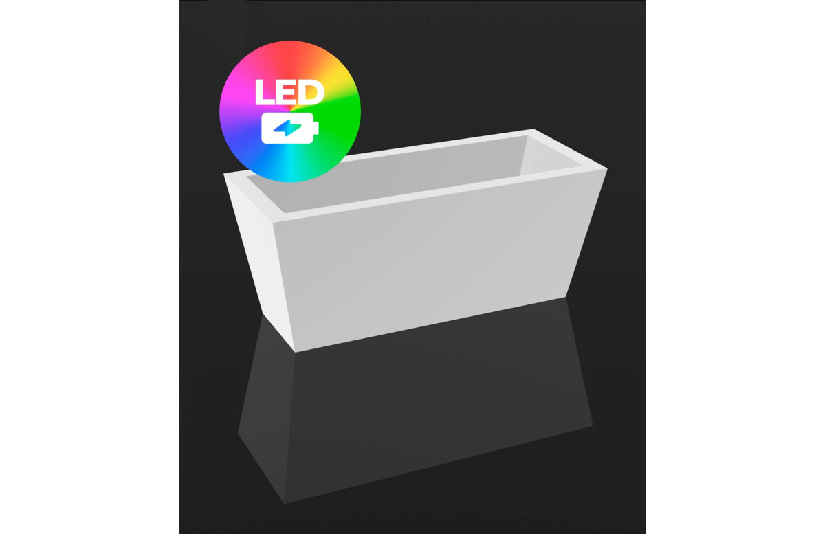 Pot de fleur 40x100x40 STUDIO PLANTERS Led RGBW et batterie par Studio Vondom - Vondom Pot de fleur 40x100x40 STUDIO PLANTERS Led RGBW et batterie par Studio Vondom - Vondom