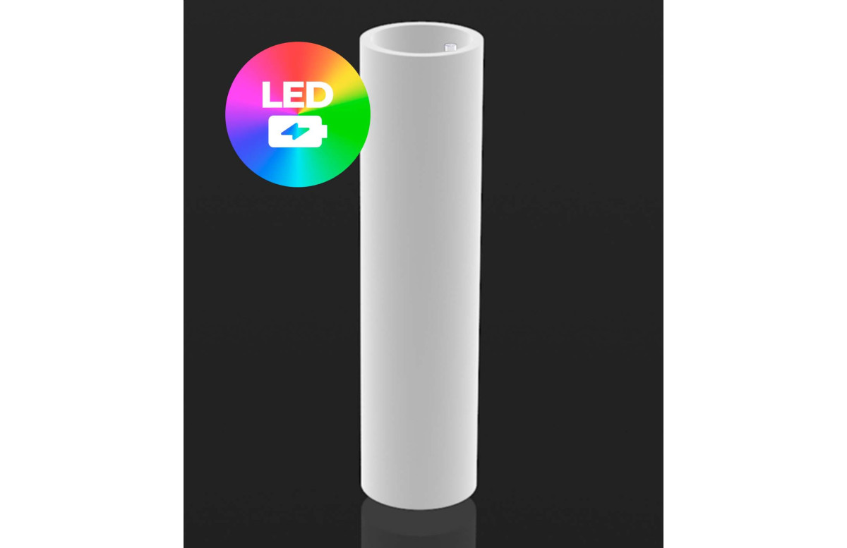 Pot de fleur 25x25x100 STUDIO PLANTERS Led RGBW et batterie par Studio Vondom - Vondom Pot de fleur 25x25x100 STUDIO PLANTERS Led RGBW et batterie par Studio Vondom - Vondom