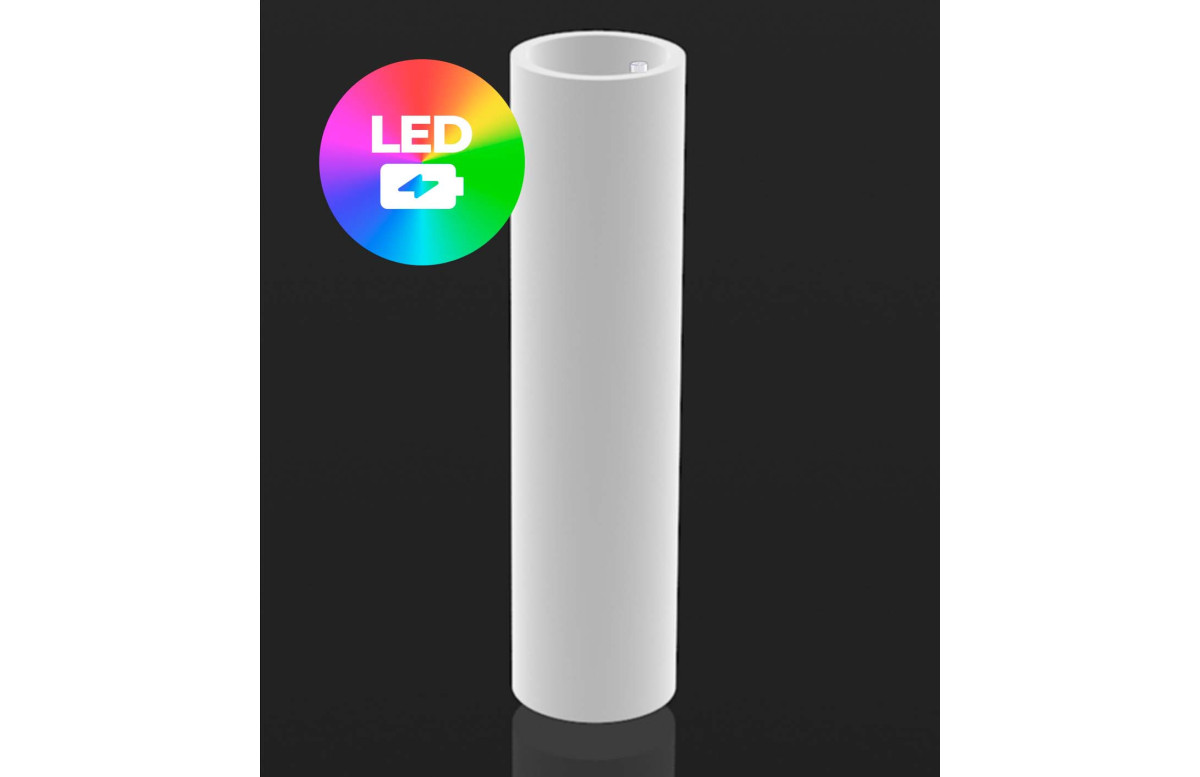 Pot de fleur 35x35x100 STUDIO PLANTERS Led RGBW et batterie par Studio Vondom - Vondom Pot de fleur 35x35x100 STUDIO PLANTERS Led RGBW et batterie par Studio Vondom - Vondom