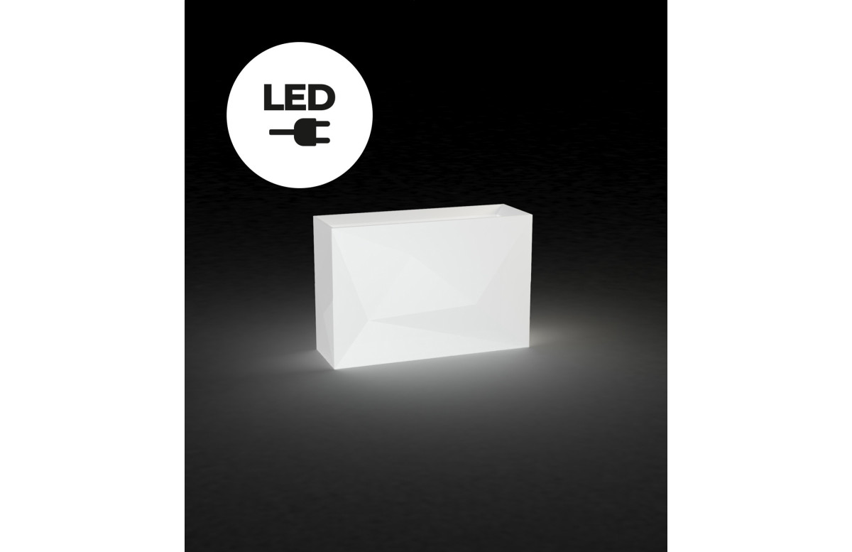 Pot de fleur 40x120x80 FAZ led blanc par Ramon Esteve - Vondom Pot de fleur 40x120x80 FAZ led blanc par Ramon Esteve - Vondom