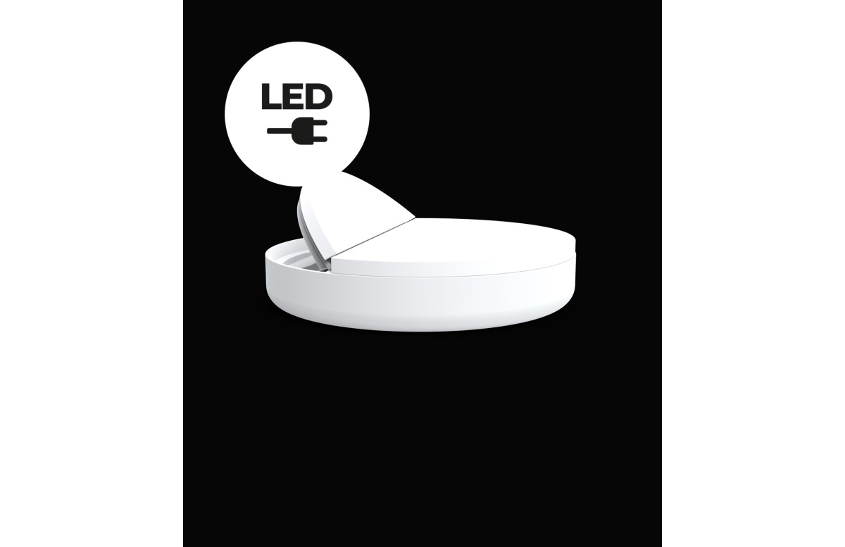 Lit de jardin inclinable ULM led blanc par Ramon Esteve - Vondom