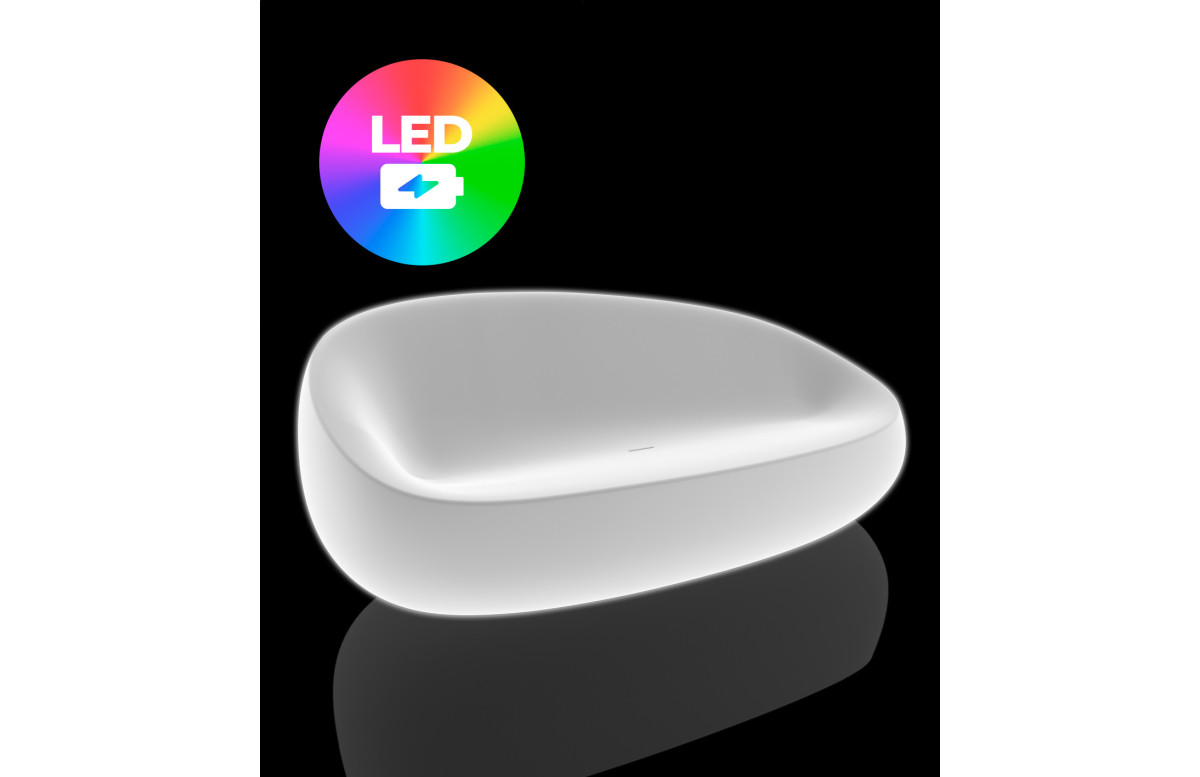 Canapé de jardin STONE Led RGBW et batterie par Stefano Giovannoni & Elisa Gargan - Vondom Canapé de jardin STONE Led RGBW et batterie par Stefano Giovannoni & Elisa Gargan - Vondom