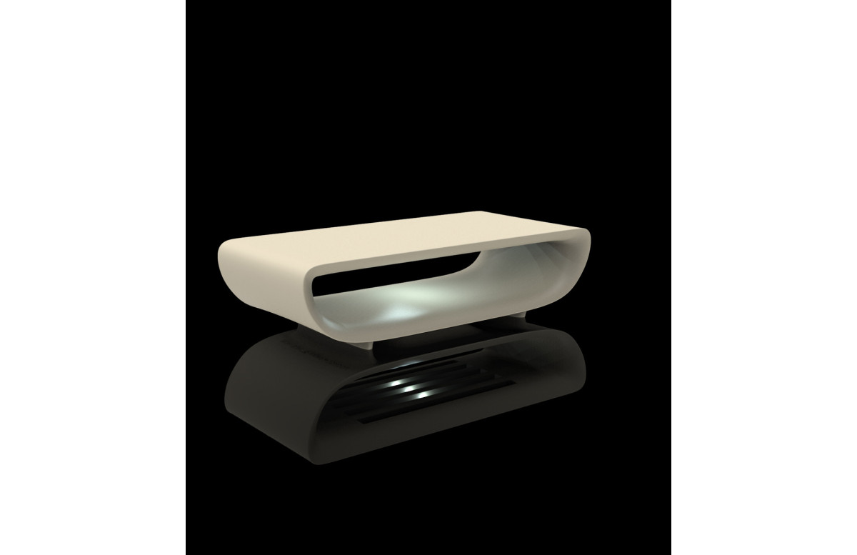 Table de jardin BUM-BUM led blanc par Eugeni Quitllet - Vondom Table de jardin BUM-BUM led blanc par Eugeni Quitllet - Vondom