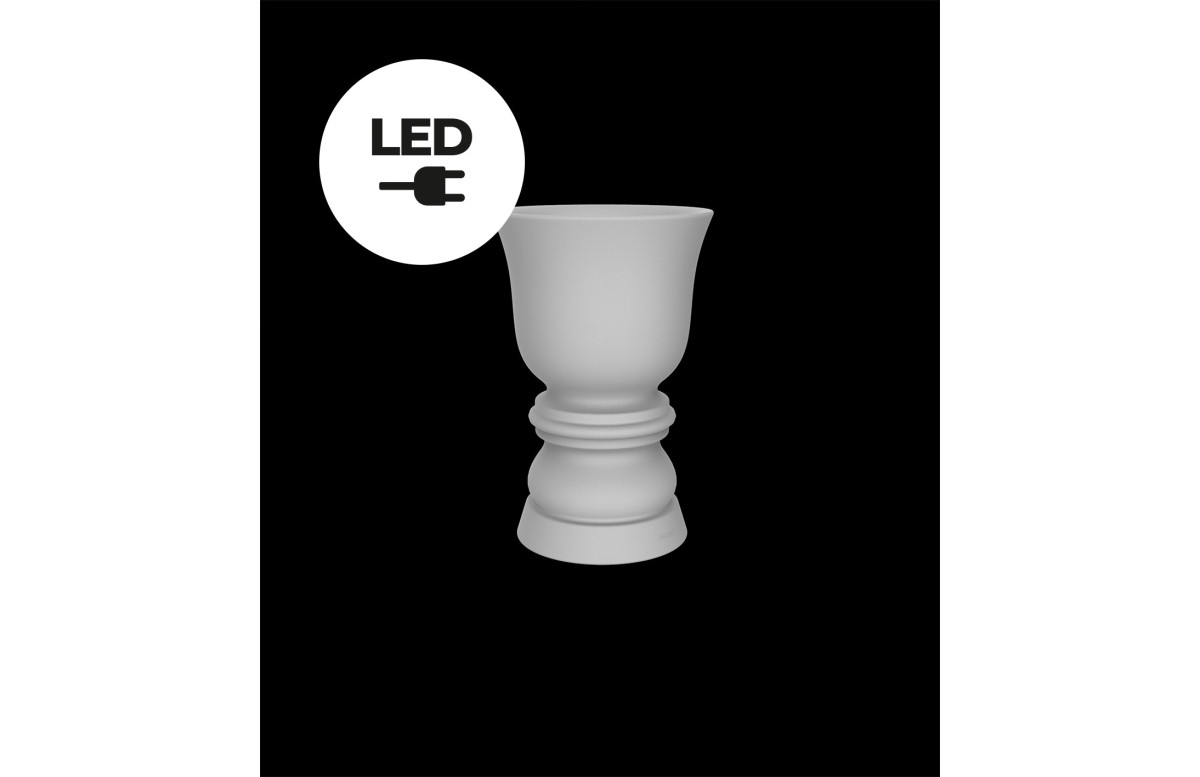 Pot de fleur Ø42x65 SUAVE led blanc par Marcel Wanders - Vondom Pot de fleur Ø42x65 SUAVE led blanc par Marcel Wanders - Vondom