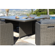 Salon de jardin encastrable Cèdre en résine tressée 8 personnes avec housse - MON JARDIN COSY