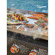 Plancha gaz Carmen 4 feux chariot pliable - Brasero