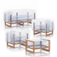 Salon de jardin gonflable avec table basse YOMI EKO bois et TPU - Mojow Design