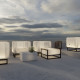Salon de jardin gonflable avec table basse YOMI EKO lumineux en aluminium et TPU - Mojow Design