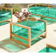 Table basse de jardin gonflable YOKO EKO en bois et TPU - Mojow Design
