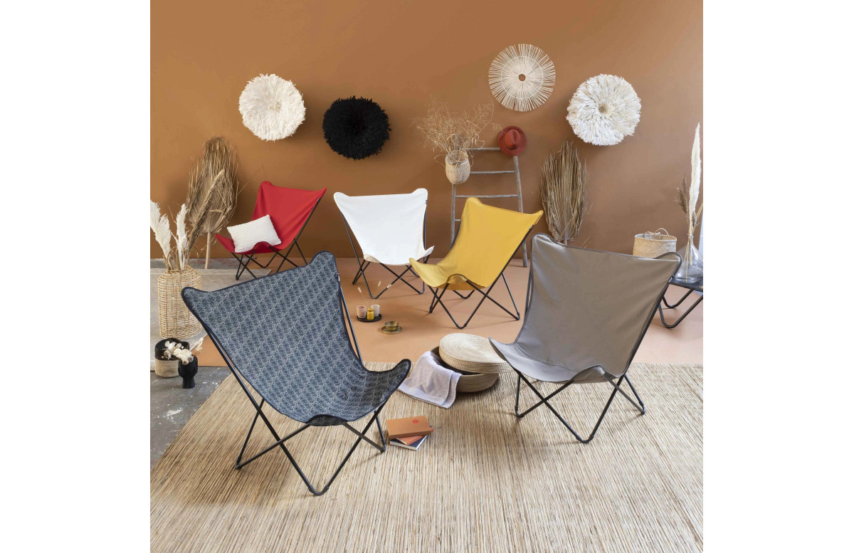 Grand fauteuil de jardin pliant POP UP XL imprimé Lafuma Mobilier