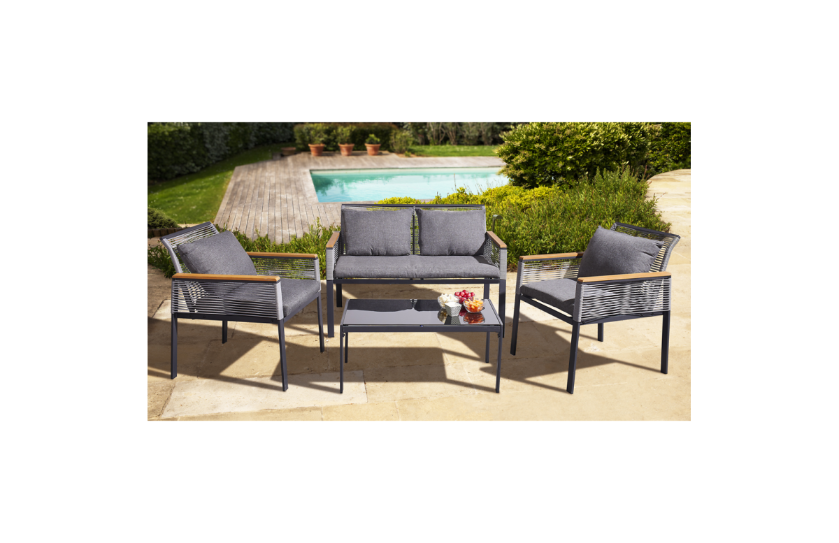 Salon de jardin bas 4 personnes Passy - MON JARDIN COSY Salon de jardin bas 4 personnes Passy - MON JARDIN COSY
