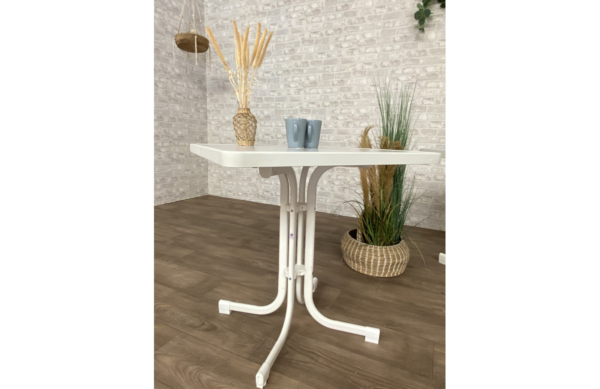 Table de jardin carrée pliante 2 personnes pieds Tulipe plateau Mecalit-pro - Sieger Table de jardin carrée pliante 2 personnes pieds Tulipe plateau Mecalit-pro - Sieger
