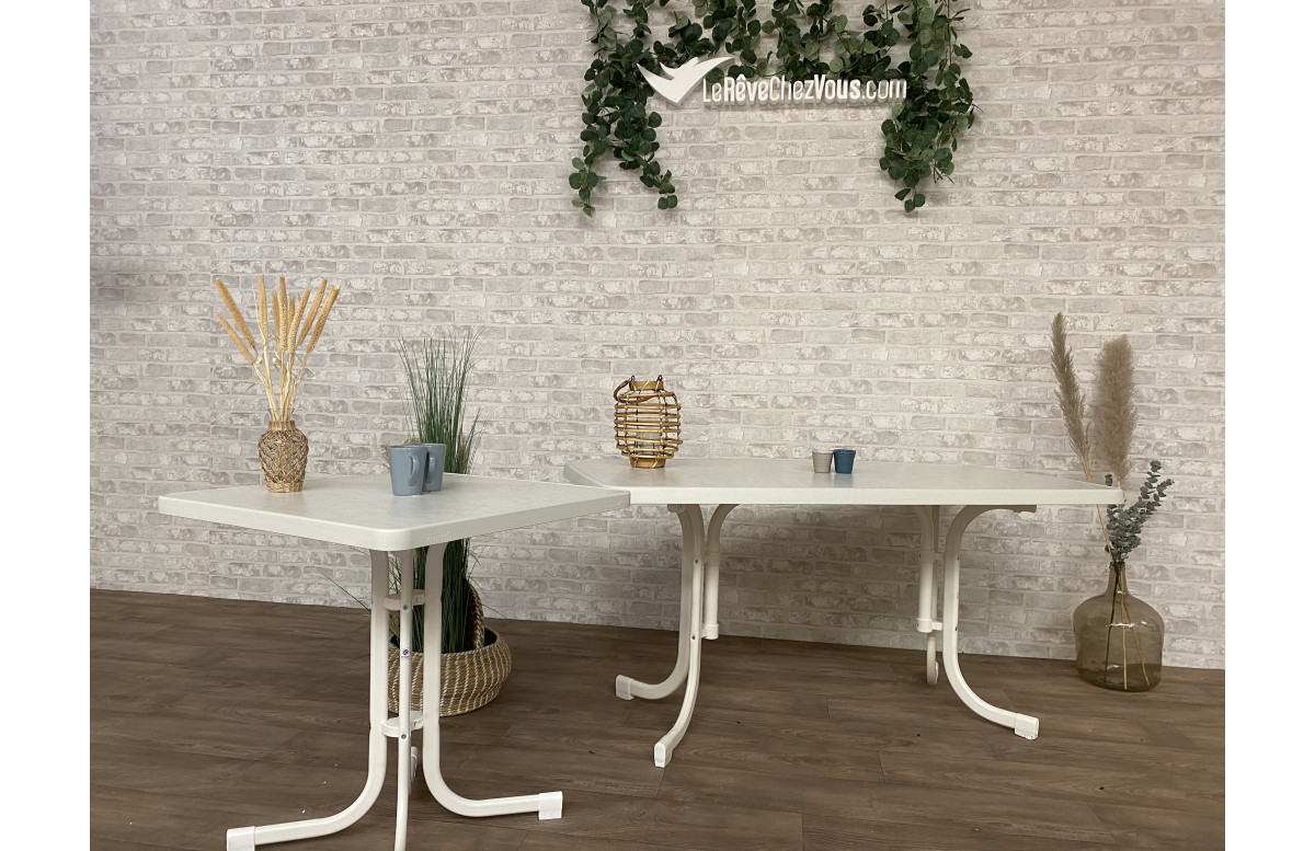 Lot de 2 Tables de jardin pliantes 2 et 4 personnes pieds Tulipe plateau Mecalit-pro - Sieger Lot de 2 Tables de jardin pliantes 2 et 4 personnes pieds Tulipe plateau Mecalit-pro - Sieger