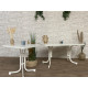 Lot de 2 Tables de jardin pliantes 2 et 4 personnes pieds Tulipe plateau Mecalit-pro - Sieger