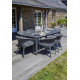 Ensemble table et chaises de jardin en aluminium et céramique CAMARGUE 6 personnes PARIS GARDEN Gris Anthracite