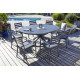 Ensemble table et chaises de jardin à rallonge PELOSA en aluminium 8 personnes DCB GARDEN Gris Anthracite