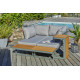 Salon de jardin bas modulable TOKYO en bois d'acacia et aluminium 4 personnes DCB GARDEN