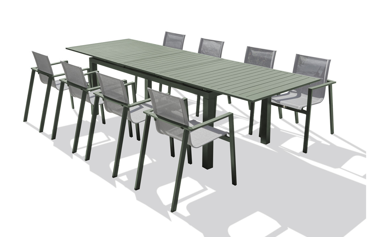 Ensemble table et chaises de jardin en aluminium DCB Garden 8 personnes Miami Ensemble table et chaises de jardin en aluminium DCB Garden 8 personnes Miami