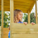 Aire de jeux en bois TP Toys tour glissiere et barre de pompiers FSC