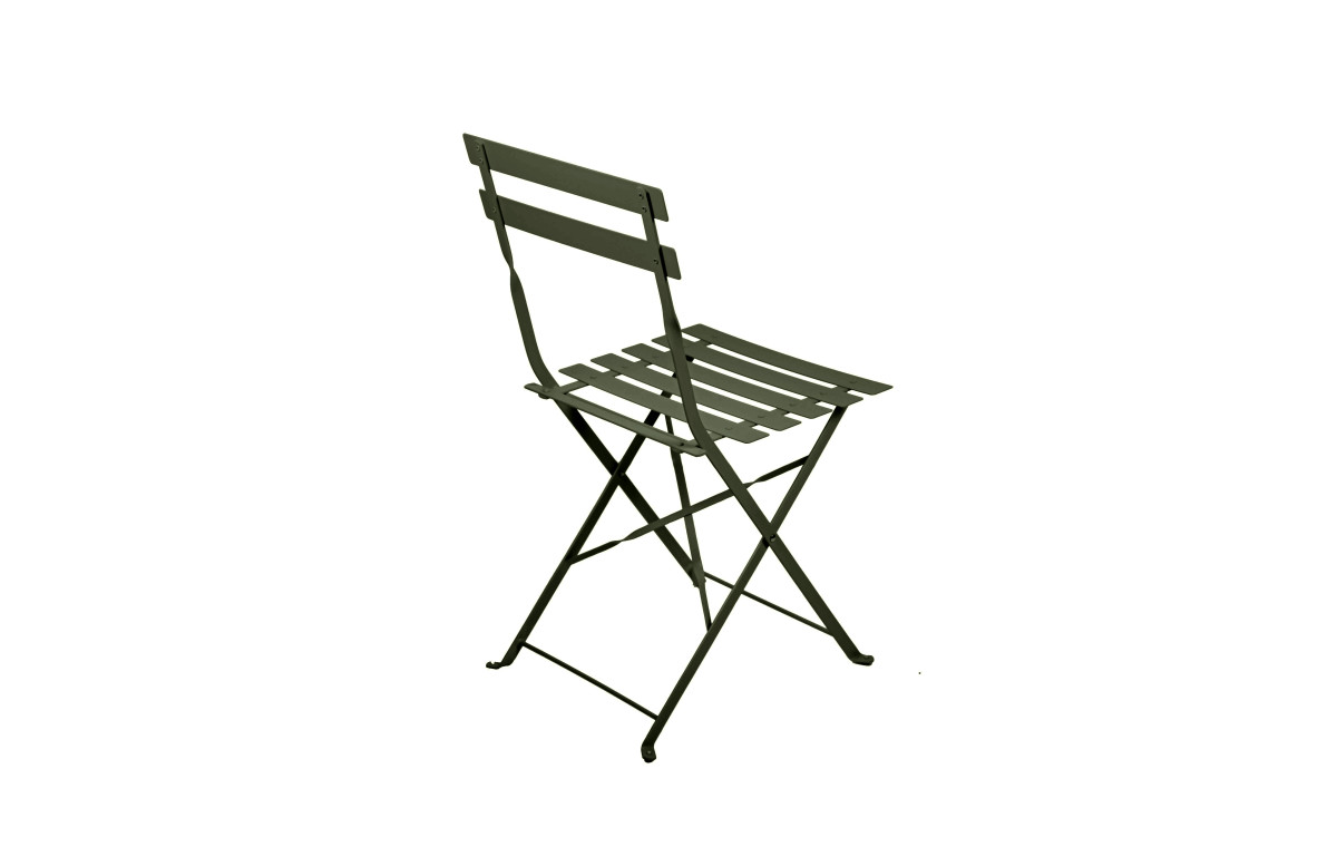Chaise pliante en acier - Essenciel Green Chaise pliante en acier - Essenciel Green
