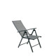 Ensemble table et chaises de jardin rectangle pliant en aluminium et verre 8 personnes - Essenciel Green