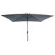 Parasol rectangulaire droit 2X3M en aluminium avec manivelle - Essenciel Green