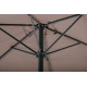 Parasol rectangulaire droit 2X3M en aluminium avec manivelle - Essenciel Green