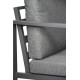 Salon de jardin bas en aluminium 5 personnes - Essenciel Green