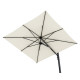 Parasol de jardin carré déporté et rétractable Astro Carbone 3 x 3 SCOLARO